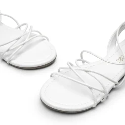 Strappy Lace Up Flat Sandals