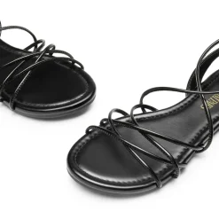 Strappy Lace Up Flat Sandals