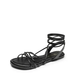 Strappy Lace Up Flat Sandals
