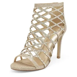 Strappy Stiletto Rhinestone Sandals