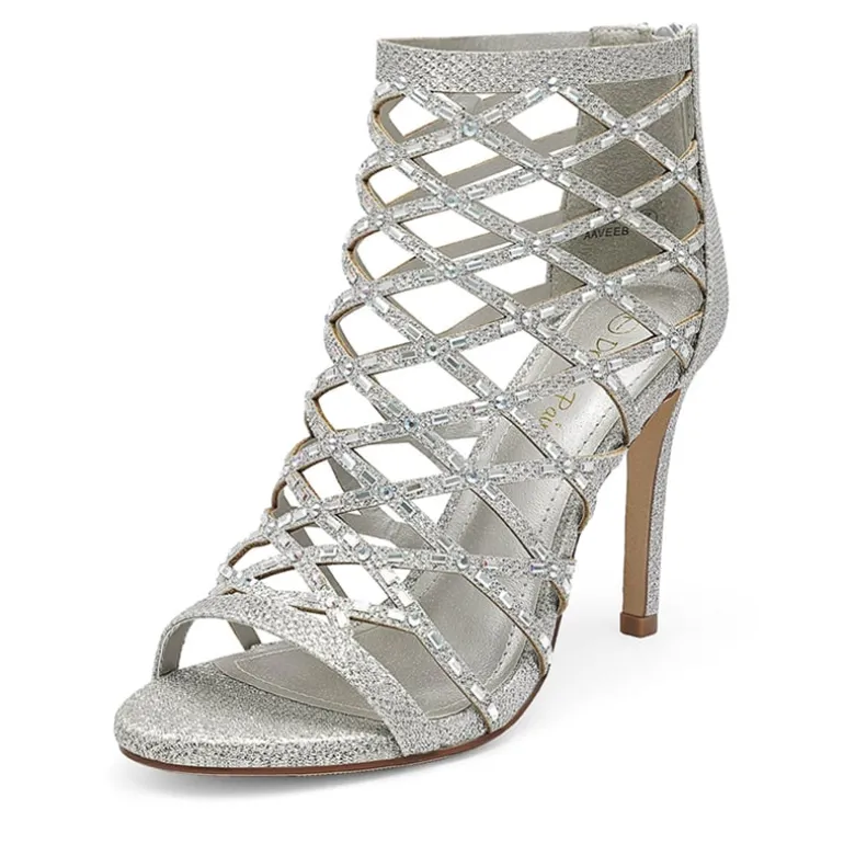 Strappy Stiletto Rhinestone Sandals