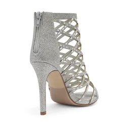 Strappy Stiletto Rhinestone Sandals