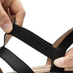 Strappy Suede Arch Support Flat Sandals