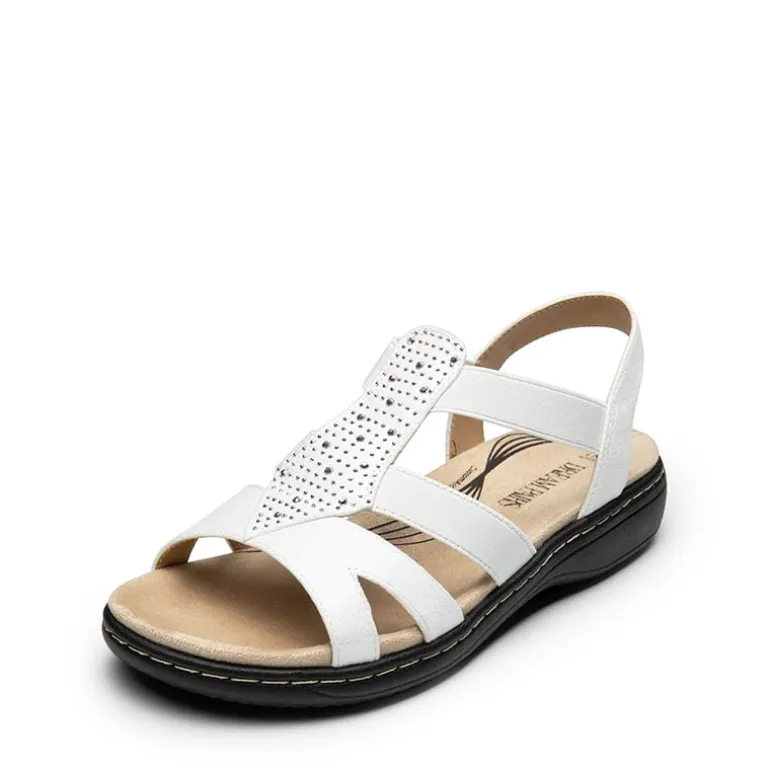 Strappy Suede Arch Support Flat Sandals