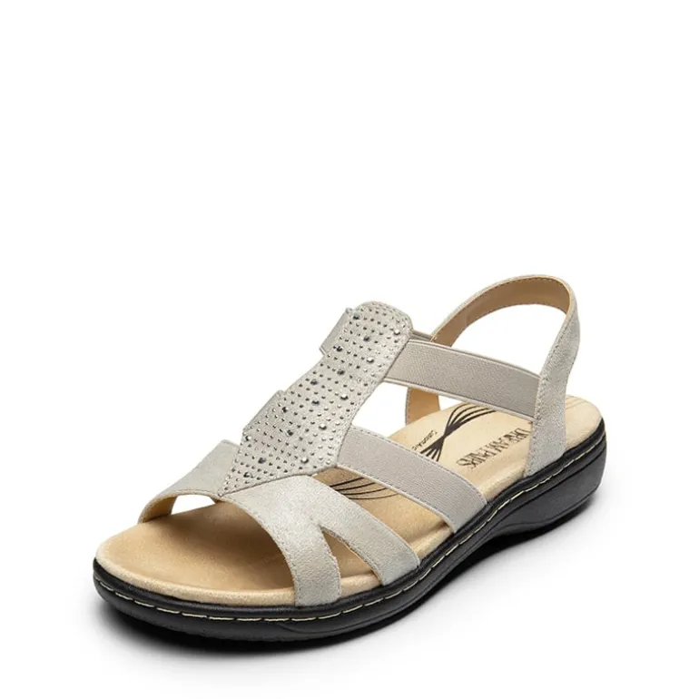 Strappy Suede Arch Support Flat Sandals