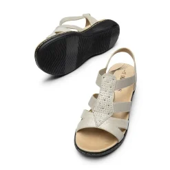 Strappy Suede Arch Support Flat Sandals