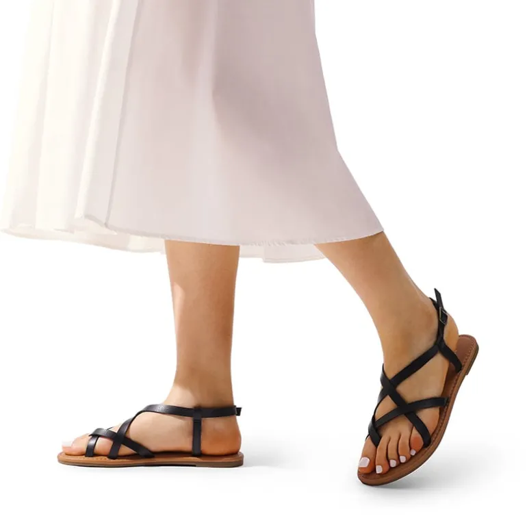 Strappy Thong Flat Sandals