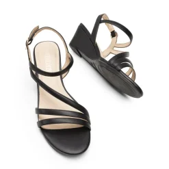 Strappy Wrapped Wedge Sandals