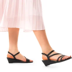 Strappy Wrapped Wedge Sandals