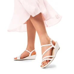 Strappy Wrapped Wedge Sandals