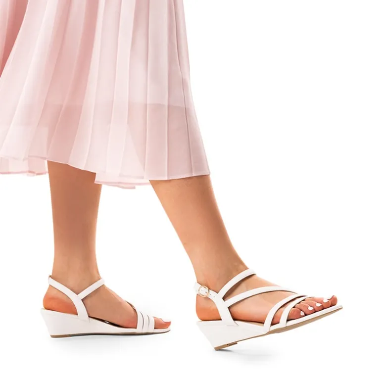 Strappy Wrapped Wedge Sandals