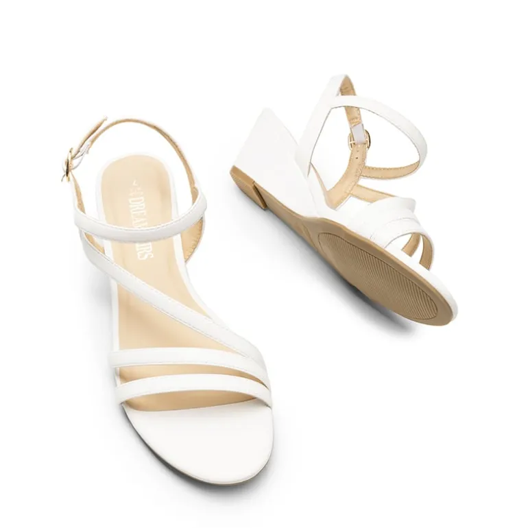 Strappy Wrapped Wedge Sandals