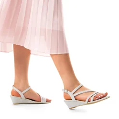 Strappy Wrapped Wedge Sandals