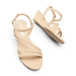 Strappy Wrapped Wedge Sandals