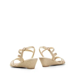 Strappy Wrapped Wedge Sandals