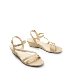 Strappy Wrapped Wedge Sandals