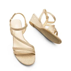 Strappy Wrapped Wedge Sandals