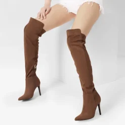 Stretch Pointed Toe Stiletto Over The Knee Boots