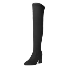Stretch Thigh-High Boots