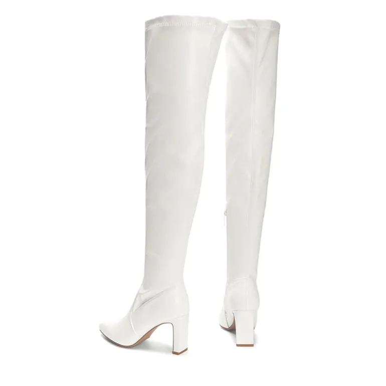 Stretch Thigh-High Boots