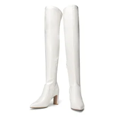 Stretch Thigh-High Boots