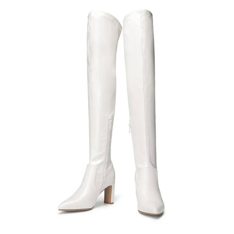 Stretch Thigh-High Boots