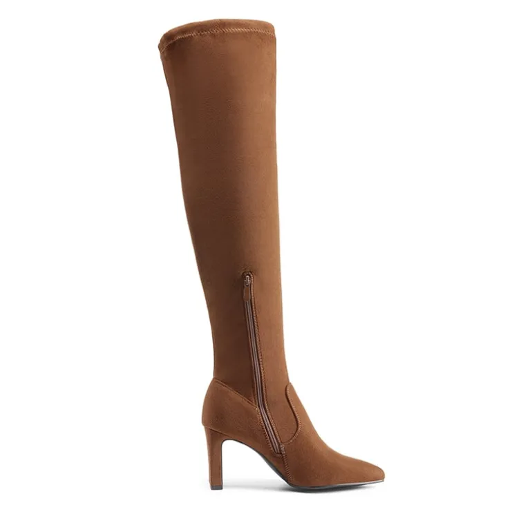Stretch Thigh-High Boots