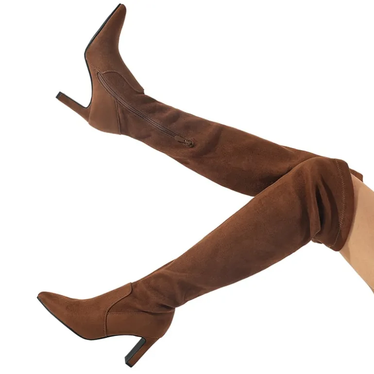 Stretch Thigh-High Boots
