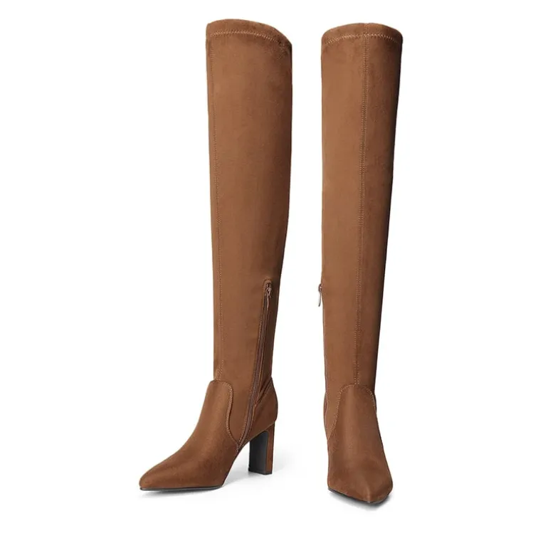 Stretch Thigh-High Boots