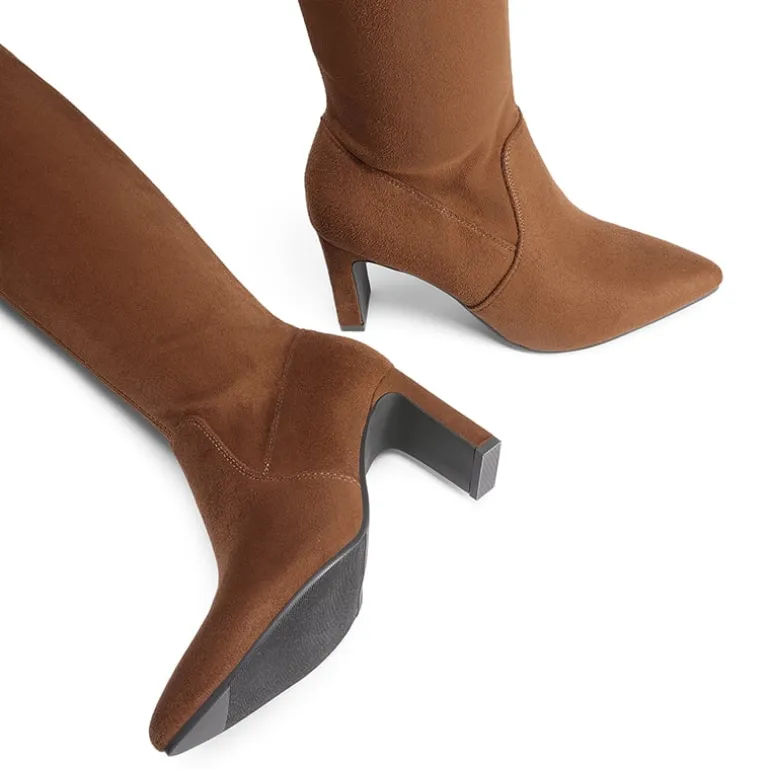 Stretch Thigh-High Boots