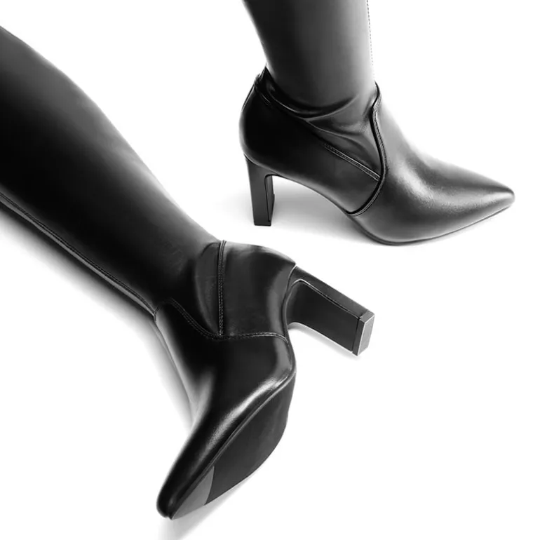 Stretch Thigh-High Boots