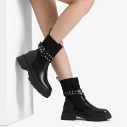 Stride Lug Sole Platform Slip On Booties