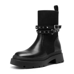Stride Lug Sole Platform Slip On Booties