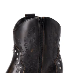 Studded Chic Cowgirl Ankle Boots