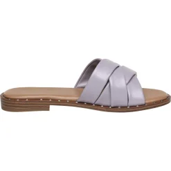 Studded Flat Slide Sandals