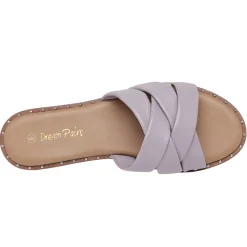 Studded Flat Slide Sandals