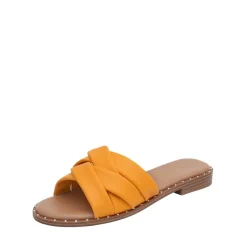Studded Flat Slide Sandals