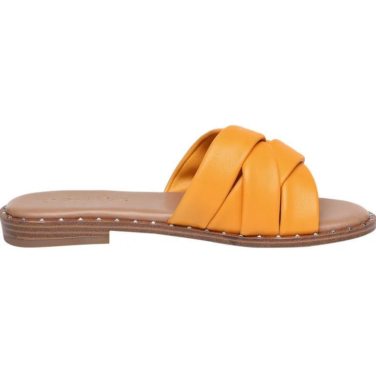 Studded Flat Slide Sandals