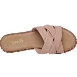 Studded Flat Slide Sandals