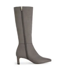 Suede Chunky Knee High Boots