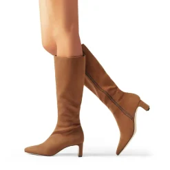 Suede Chunky Knee High Boots