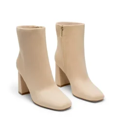 Suqare-Toe Block Heel Ankle Boots