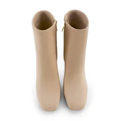 Suqare-Toe Block Heel Ankle Boots