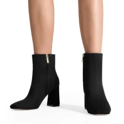 Suqare-Toe Block Heel Ankle Boots