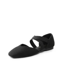 Sustainable Criss Cross Knit Ballet Flats