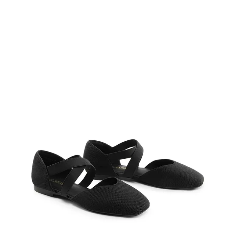 Sustainable Criss Cross Knit Ballet Flats