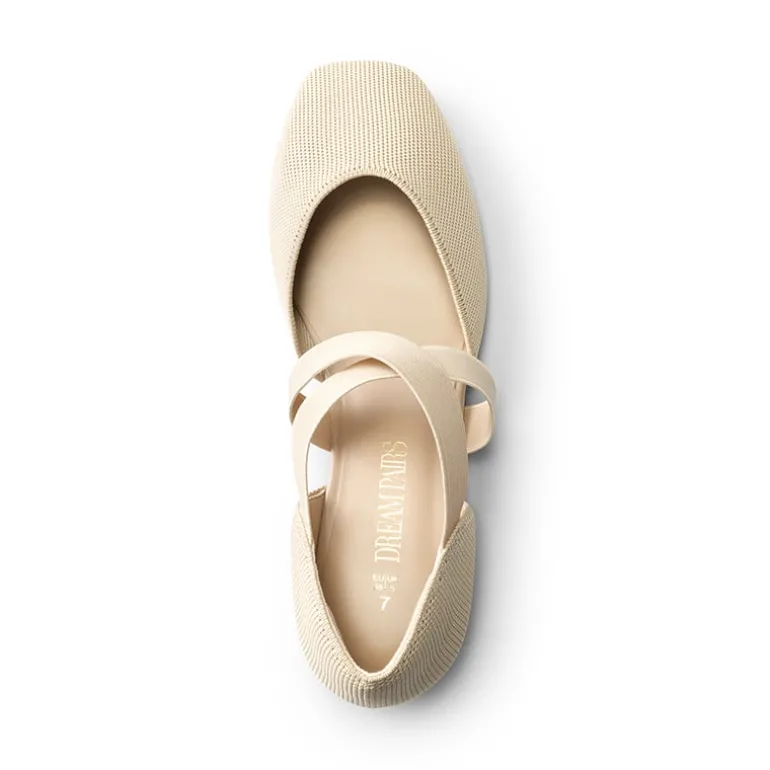Sustainable Criss Cross Knit Ballet Flats