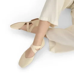 Sustainable Criss Cross Knit Ballet Flats