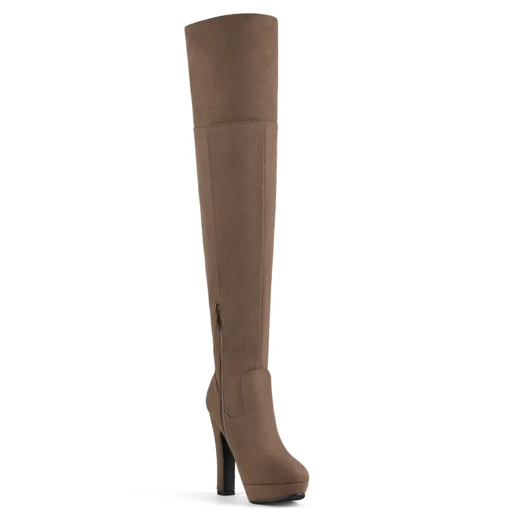 Thigh High Chunky Platform Boots