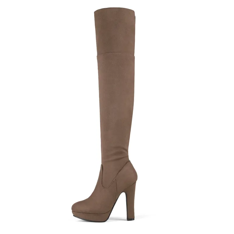 Thigh High Chunky Platform Boots